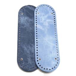1PC Oval Long Bottom for Knitted Bag PU leather Bag Accessories Handmade Bottom With 64 holes DIY Crochet Bag Bottom