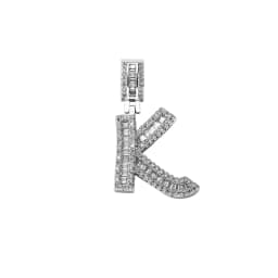 JINAO 2021 NEW Baguette Rectangular Zircon Letters Pendant High Quality Iced Out Charm AAA+CZ Necklace With 4mm Tennis Chain