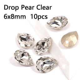 Different Shapes Super Clear 10PCS Rhinestones Glass DIY Accessories Crafts Crystal Jewels Beads For Nail Art Garment Decoration