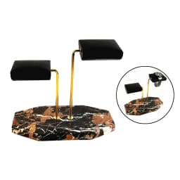 Marble Green Base Gold Support Watch Display Stand for Bracelet Double Watch Jewelry Organizer Watch Placement Jewelry Stand