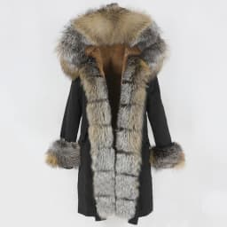OFTBUY X-long Parka Waterproof Outerwear Real Fur Coat Winter Jacket Women Natural Fox Fur Hood Luxury Outerwear Detachable New