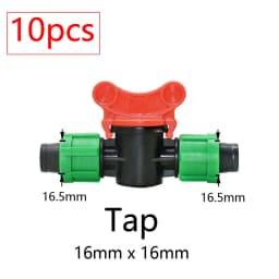 16mm 5/8'' Irrigation Drip Tape Tap Valve Elbow Tee End Plug Thread Lock Connector Garden Watering Pipe Hose Joints