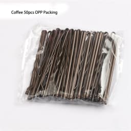50pcs Hair Waved U-shaped Bobby Pin Barrette Salon Grip Clip Hairpins Black Metal Hair Accessories For Bun Gifts