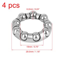 X Autohaux 4pcs/Pack Bicycle Ball Bearing Retainer Stainless Steel Bike Ball Bearings for MTB Bicycle Headset/Bottom Bracket
