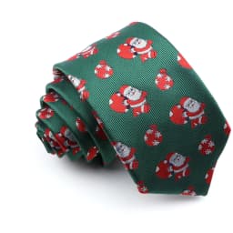 Christmas Ties For Men Red Green Blue Printed Festival Theme Party Gift Xmas Tree Santa Snowflake Slim Necktie For Man Accessori