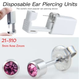 1PC Sterile Disposable No Pain Ear Piercer device Ear Cartilage Piercing Gun Tool Kit Unit Built In CZ Birthstone Earring Stud