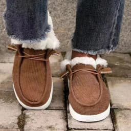 Dude Shoes Women Wendy Comfortable Flat Slip On Mujer Zapatillas Winter Warm Plush Vulcanize Sneaker Fur Mocassin Loafers Female
