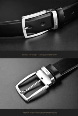 2026 new design belt high quality men belt genuine leather strap trousers first layer ciartuar brass pin buckle