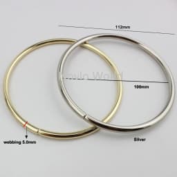 2-10-20 pieces O Big Rings 50mm 75mm 100mm 125mm 137mm for strap ring bags purses handle pants connect handmade alloy metal
