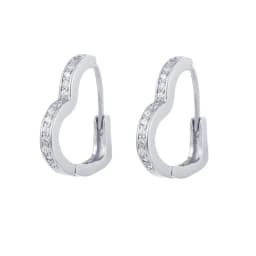 CRMYA Gold Silver Filled Several Sizes Hoop Earring CZ Zircon Heart Higgle Earrings For Women Jewelry Wholesale Aretes De Mujer