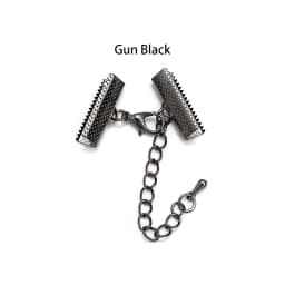 10 Sets Ribbon Leather Cord End Fastener Clasps With Chains Lobster Clasps Connectors For Bracelet Diy Jewelry Making Findings
