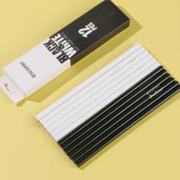 Brutfuner 12Pc White & Black Colored Pencils Professional Oil Color Pencil Drawing Pencil Set Sketch School Student Art Supplies