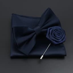 Mens Wedding Bow Tie Brooch Set Romantic Solid Color Silk Polyester Jacquard Woven Bowtie Lapel Pin Hanky Men Gifts Accessories