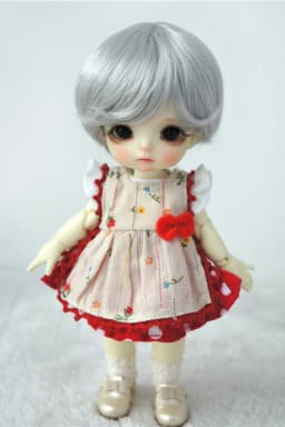 1/12 1/8 OB11 Doll Wigs D28053 3-4inch 4-5inch 5-6inch Enfant Cut Synthetic Mohair BJD Hair Lati Yellow &White Tiny Accessories