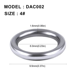 PROBEROS 20pcs 304 Stainless Steel Fishing Solid Rings 1#-5# Heave-Duty Seamless Rings Metal Polishing Jig Fishing Rings Tackle
