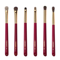 CHICHODO Makeup Brush-Luxurious Red Rose series-Selected Natural Animal Hair EyeBrushes Set-Professional Eye Make Up Brush Tools