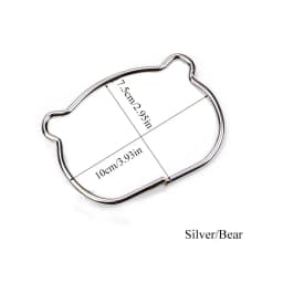 Cute Cat Ear Metal Bag Handle Replacement for DIY Shoulder Bags Making Handbag