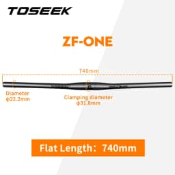 TOSEEK ZF-ONE Mtb Carbon Handlebar Bicycle Handlebar 31.8*580-720/740/760mm Matt Black Handlebars For Mountain Bike Accessories