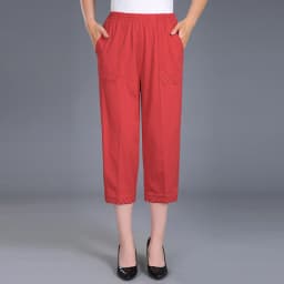 2026 Summer Women's Capris Pants Women Plus Size 4XL Loose Casual Elastic Waist Middle Pants Woman Pure Cotton Clothing