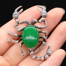Natural Stone Shell Scorpion Brooch Pins Rose Quartzs Pendant for Women DIY Necklace or Dual Use Brooches Jewelry Accessories