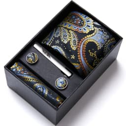 Top Quality 7.5 cm Business Ties Hanky Cufflink Set Tie Clips Green Necktie Corbatas For Men Wedding In Gift Box Slim Gravatas