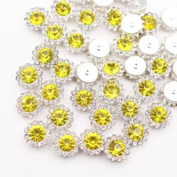 8mm-12mm Sunflower Silver Claw Sew On Rhinestones Glitter Crystals Stones Fabric Glass Beads DIY Sewing Rhinestones Crafts Gems