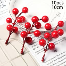 1Pack Fake Christmas Tree Pine Branches Xmas Berries For Christmas Tree DIY Wreath Decorations Noel Table Ornaments Kids Gifts