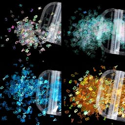 English Letters Glitter Sequins Flakes Resin UV Epoxy Mold Fillings Nail Art Decorations DIY Crafts Jewelry Making Accessories