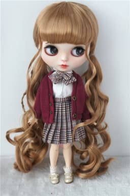 JD337 1/8 1/6 1/4 1/3 Long Pony Braids synthetic mohair BJD wigs OB11 YOSD MSD SD DOD Blythes Doll accessories