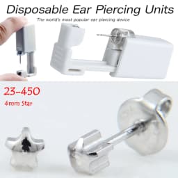 1PC Sterile Disposable No Pain Ear Piercer device Ear Cartilage Piercing Gun Tool Kit Unit Built In CZ Birthstone Earring Stud