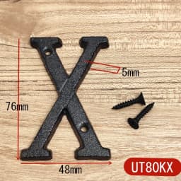 Metal Letters House Numbers Retro 3D Sign Cafe Wall Creative Cast Iron Decoration Doorplate Digital Arabic Furniture Hardware