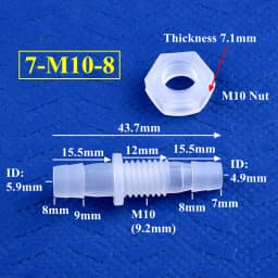 5~200Pcs M6~M10 Thread Hex Nut To 3~8mm PP Pagoda Direct Connectors Aquarium Tank Air Pump Adapter Irrigation System Hose Joints