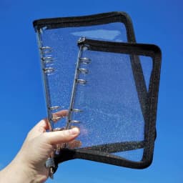 SKYSONIC A5 A6 Zipper Binder Cover-Loose Leaf Organizer Diary-Bullet Transparent PVC Case Photo Organizer Stationery Supplies