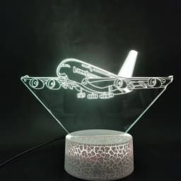 Plane 3D Lamp Illusion Night Light for Bedroom Decoration Table Lamp Gift Toys for Kids Birthday Party Boy Christmas Present