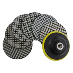 6 Pcs 4 Inch Dry Polishing Pad 100mm Flexible Stone Polishing Pads New Design Marble Granite Stone Wall 4" Sanding Disc