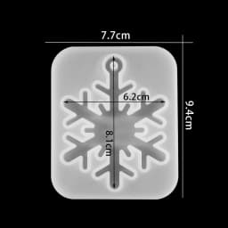New Christmas Multi Shapes Snowflake Pendant Silicone Mold Hanging Epoxy Resin Mould For DIY Christmas Tree Decor Jewelry Making