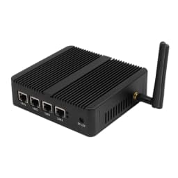 Fanless Mini PC Firewall Router Intel Celeron J1900 N2830 4x 2.5G Ethernet Support Windows Linux Pfsense OpenWrt
