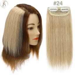 TESS Clip In Human Hair Extensions 100% Natural Extension Hair Clip 8cm Hairpiece Replenish Hair Volume Clip In Natural Hair