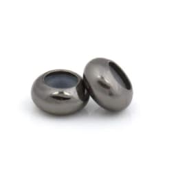 10pcs Stainless Steel Round Spacer Stopper Beads With Rubber Inside Fit Pandora Charms Bracelets Fashion Jewelry