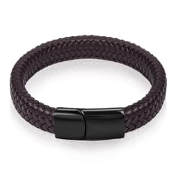 Classic 16 Strands Braided Genuine Leather Bracelet Men Jewelry Charms Design Stainless Steel Bracelets For Women Friend Gift