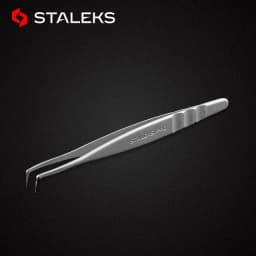 1pc STALEKS Pro High-precision Stainless Steel TE Series Straight Curved Tweezers Grafting Eyelashes Extension Makeup Tool