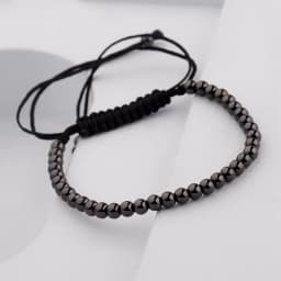 Classic Men Women Bracelet 4MM Copper Beaded Charm Bracelet Pulseira Adjustable Bracelet Fashion Jewelry Gift