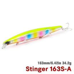 TSURINOYA 163S Ultra Long Casting Sinking Minnow Sea Fishing Lure STINGER 163mm 34.2g Seabass Tuna Saltwater Large Hard Baits