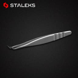 1pc STALEKS Pro High-precision Stainless Steel TE Series Straight Curved Tweezers Grafting Eyelashes Extension Makeup Tool