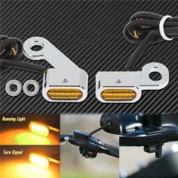 Motorcycle 2Pcs LED Turn Signal Indicators Amber Running Lights Mini Lamp E Mark For Harley Sportster XL883 1200 72 48 2004-2024