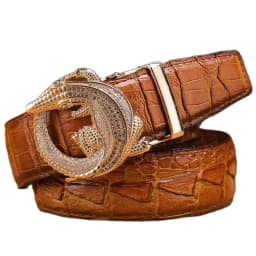 Crocodile alligator belt for men luxury strap automatic buckle cowhide genuine leather 2020 designer high quality casual fashion