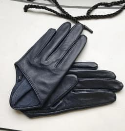 Women's Natural Sheepskin Leather Solid White Color Half Palm Gloves Female Genuine Leather Fashion Short Driving Glove R1169