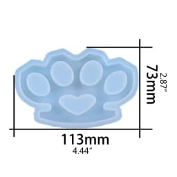 Crystal Epoxy Resin Mold 4 Cavity Knuckle Dusters Casting Silicone Mould DIY Crafts Self-Defense Making Tools