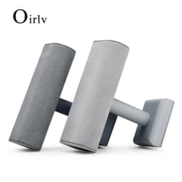 Oirlv Watch Display Stand PU Leather Bracelet Display Holder Jewelry Organizer Rack T Shape Watch Rack Storage