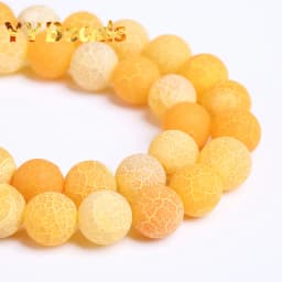 4-12mm Natural Matte Frost Cracked Agates Beads Dragon Veins Agates Loose Beads For Jewelry Making DIY Bracelets Various Colors